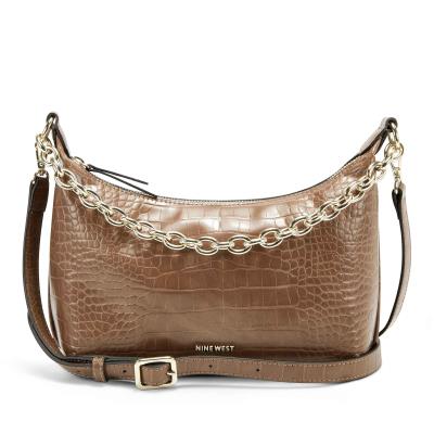 Nine West Ronnie Top Zip Shoulder Bag Schultertaschen Damen Braun | 6349VJOPY