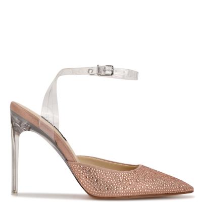 Nine West Sparkel Ankle Riemen Pumps Damen Beige | 0867MCTJW