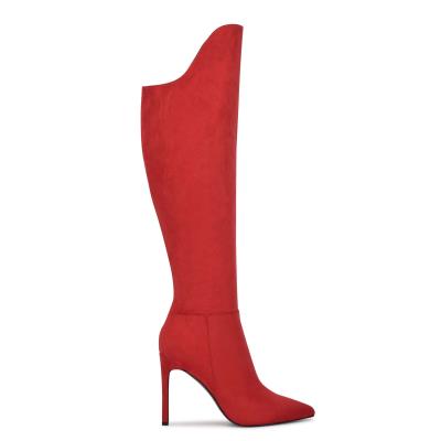 Nine West Teleena Stiefel mit Absatz Damen Rot | 6751MHKZR