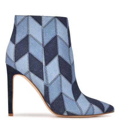 Nine West Tennon Kleider Bootie Stiefeletten Damen Blau | 9875PQFWY