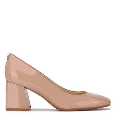 Nine West Vibe 9x9 Block Heel Pumps Damen Beige | 2183ZPOXR