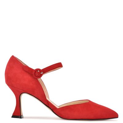 Nine West Wanah Pointy Kappe Pumps Damen Rot | 5093FZLWB